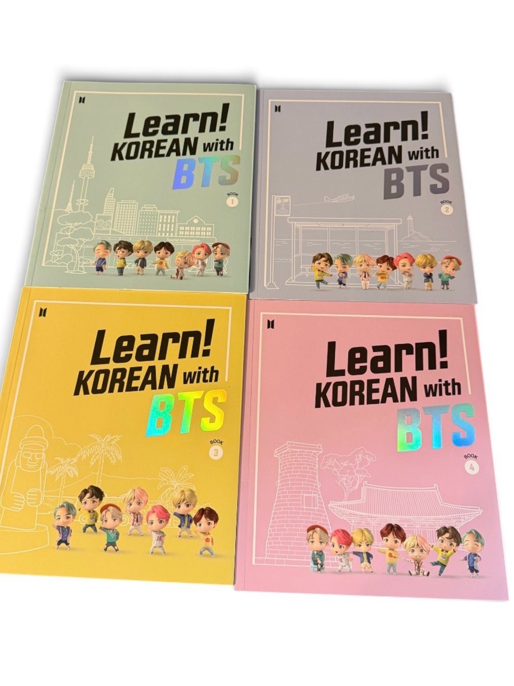 1-4 Learn Korean with BTS Books Korean Foreign Language No Pen